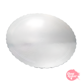 ROUND SILVER BASE - 30 CM  / 3 MM THICK (10 UNITS)