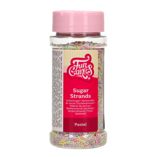 FUNCAKES SUGAR STRANDS - PASTEL COLOURS (80 G)