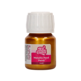 FUNCAKES EDIBLE METALLIC PAINT - GOLD 30 ML