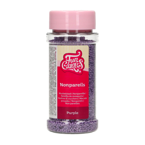 FUNCAKES SUGAR PEARLS (NONPAREILS) - PURPLE 80 G