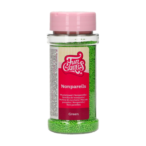 FUNCAKES SUGAR PEARLS (NONPAREILS) - GREEN 80 G