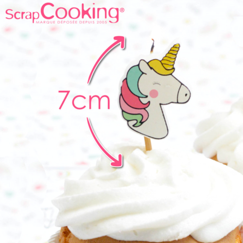 SCRAPCOOKING CANDLES - UNICORNS