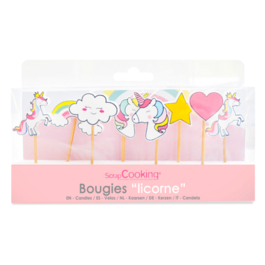 SCRAPCOOKING CANDLES - UNICORNS