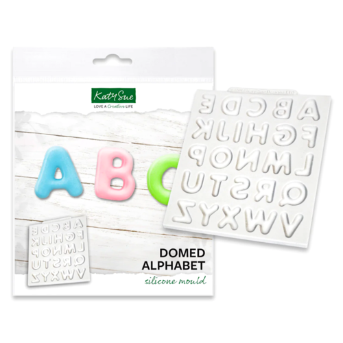 KATY SUE SILICONE MOULD - DOMED ALPHABET