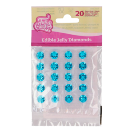 FUNCAKES EDIBLE JELLY DIAMONDS - SKY BLUE