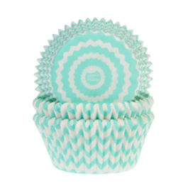 HOUSE OF MARIE" CUPCAKE CAPSULES - BLUE (CHEVRON)