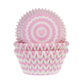 HOUSE OF MARIE" CUPCAKE CAPSULES - PINK (CHEVRON)