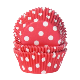 HOUSE OF MARIE" CUPCAKE CAPSULES - RED POLKA DOTS