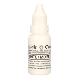 SUGARFLAIR LIQUID DYE - WHITE  MIXER (14 ML)