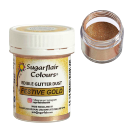 SUGARFLAIR EDIBLE GLITTER - FESTIVE GOLD (10 G)