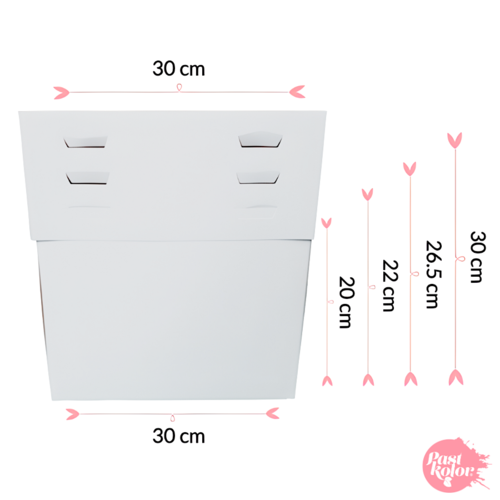 CAKE BOX 4 ADJUSTABLE HEIGHTS - 30 CM