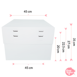 CAKE BOX 4 ADJUSTABLE HEIGHTS - 45 CM