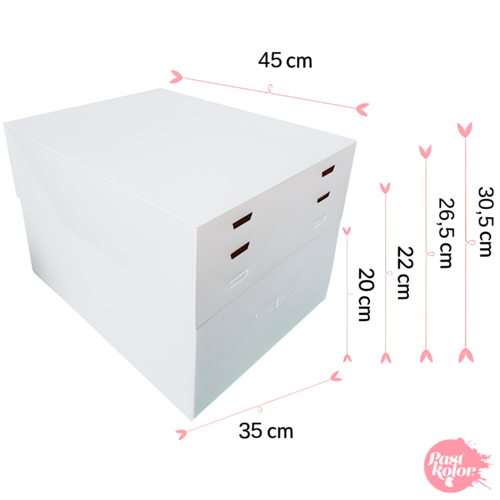 CAKE BOX 4 ADJUSTABLE HEIGHTS - 45 X 35 CM