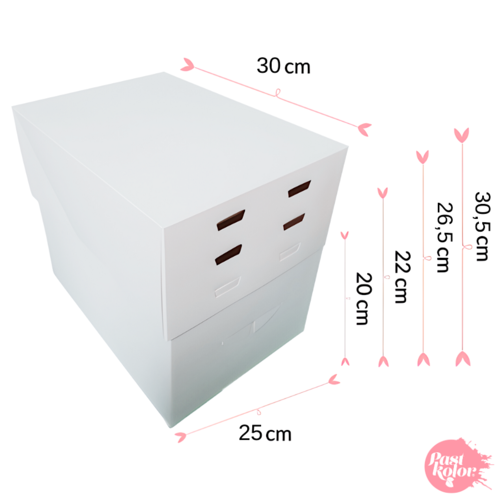 CAKE BOX 4 ADJUSTABLE HEIGHTS - 30 X 25 CM