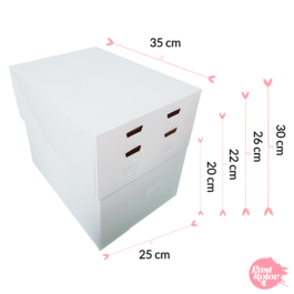 CAKE BOX 4 ADJUSTABLE HEIGHTS - 35 X 25 CM