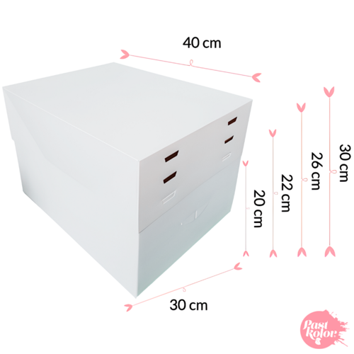 CAKE BOX 4 ADJUSTABLE HEIGHTS - 40 X 30 CM