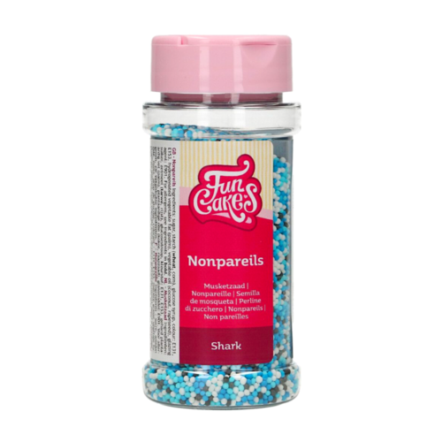 FUNCAKES SUGAR PEARLS (NONPAREILS) - SHARK MIX 80 G