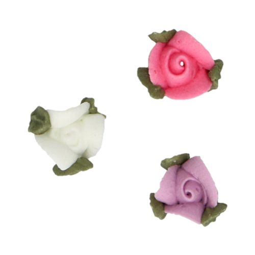 FUNCAKES SUGAR DECORATIONS - ROSES WITH LEAVES