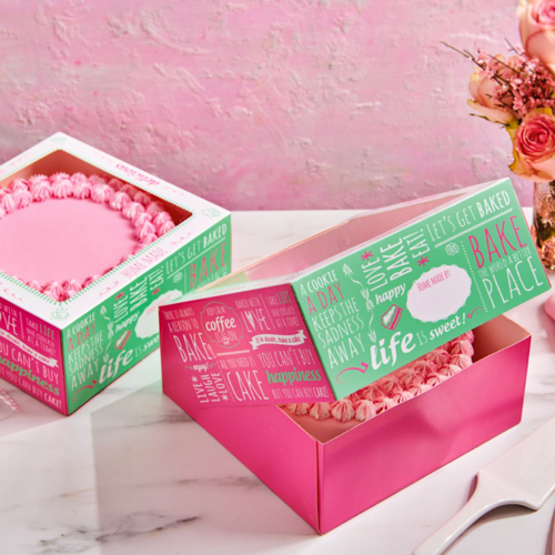 FUNCAKES CAKE BOX SET - QUOTES DESIGN (21 CM)