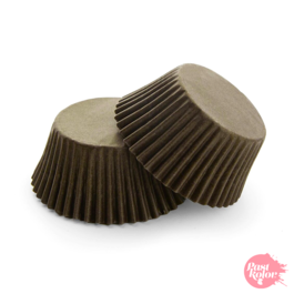 CHOCOLATE BROWN CUPCAKE CAPSULES - 24 UNITS