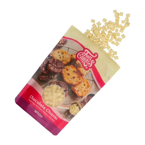 FUNCAKES WHITE CHOCOLATE CHIPS - CHUNKS 350 G