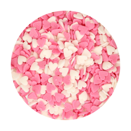 FUNCAKES SPRINKLES - PINK AND WHITE HEARTS (60 G)