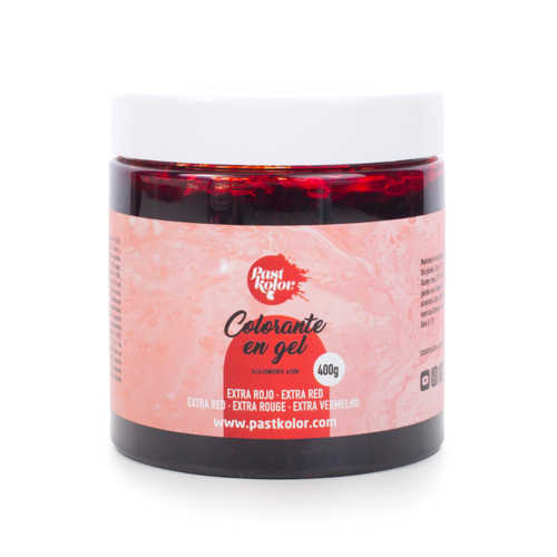 PASTKOLOR GEL DYE - EXTRA RED 400 G