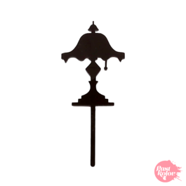 BLACK CUPCAKE TOPPERS - LAMP