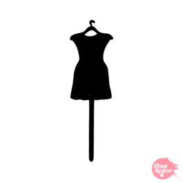 BLACK CUPCAKE TOPPERS - WOMEN'S DRESS