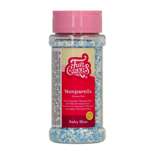 FUNCAKES SUGAR PEARLS (NONPAREILS) - BABY BLUE MIX [80 G]