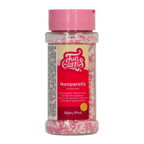 FUNCAKES SUGAR PEARLS (NONPAREILS) - BABY PINK MIX [80 G]