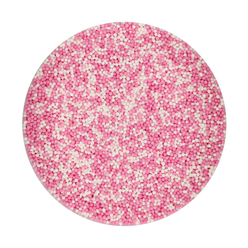 FUNCAKES SUGAR PEARLS (NONPAREILS) - BABY PINK MIX [80 G]