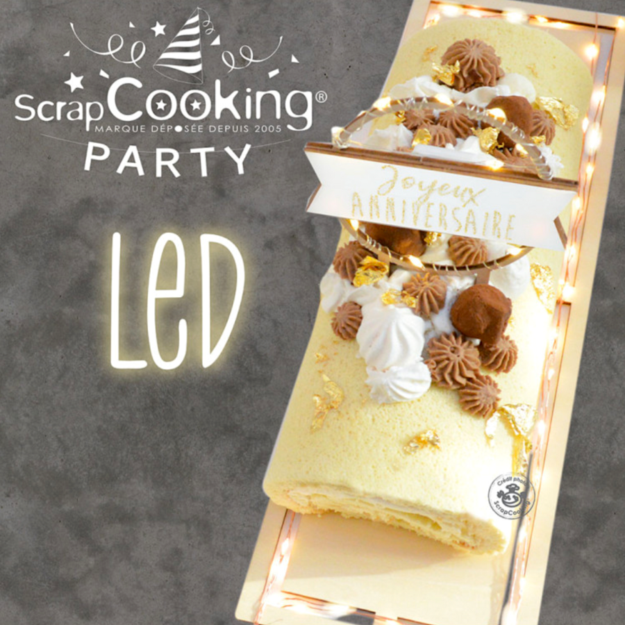 SCRAPCOOKING RECTANGULAR LED CAKE PLATE