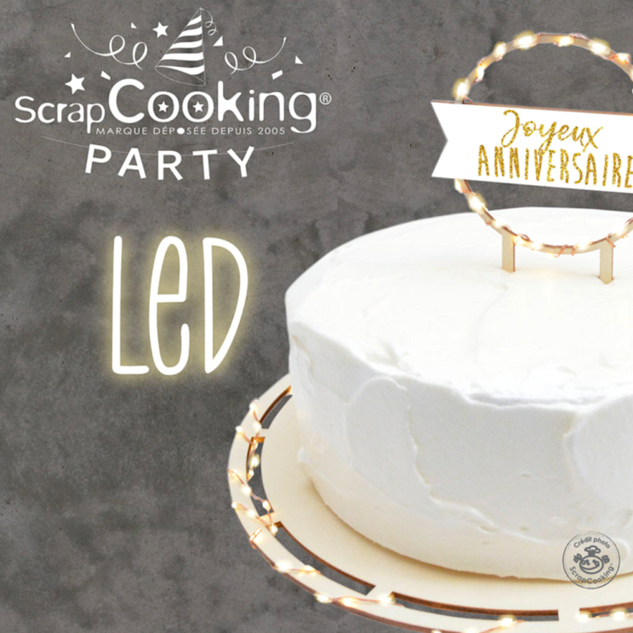 SCRAPCOOKING ROUND LED CAKE PLATE