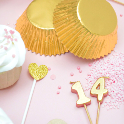 SCRAPCOOKING BIRTHDAY CANDLE SET - GOLD