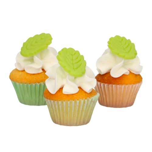 FUNCAKES MARZIPAN DECORATIONS - GREEN LEAVES