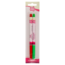 [BBD] FUNCAKES EDIBLE PEN SET - RED AND GREEN
