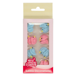 FUNCAKES SUGAR DECORATIONS - PINK AND BLUE BIRDS