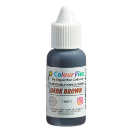 SUGARFLAIR LIPOSOLUBLE DYE "COLOURFLEX" - DARK BROWN 15 ML