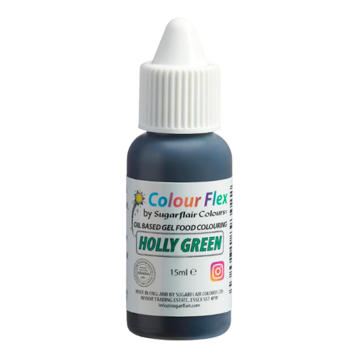 SUGARFLAIR LIPOSOLUBLE DYE "COLOURFLEX" - HOLLY GREEN 15 ML