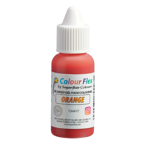 SUGARFLAIR LIPOSOLUBLE DYE "COLOURFLEX" - ORANGE 15 ML