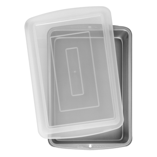 WILTON "RECIPE RIGHT" RECTANGULAR BAKING PAN WITH LID - 33 X 22,8 CM