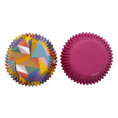 WILTON CUPCAKE CAPSULES - TRIANGLES COLOURS