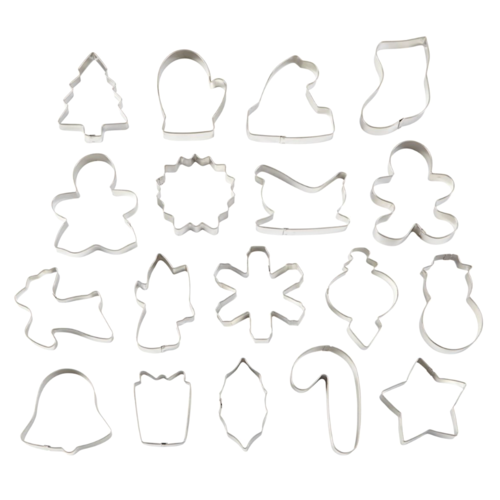 WILTON SET 18 BISCUIT CUTTERS - CHRISTMAS