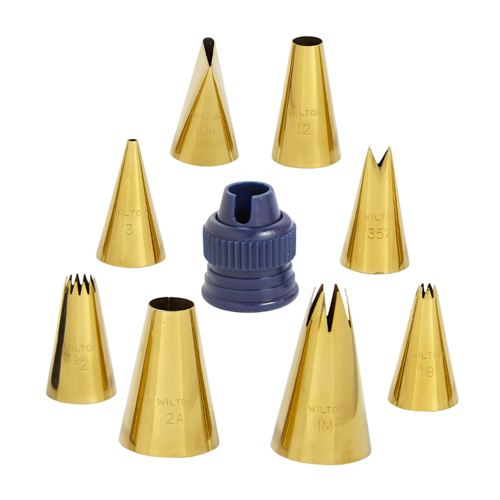 WILTON DECORATION TIP SET - GOLDEN