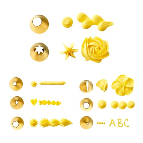 WILTON DECORATION TIP SET - GOLDEN