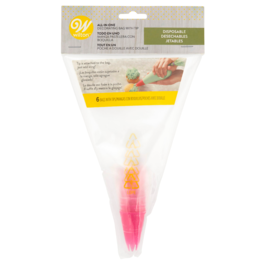 WILTON DISPOSABLE PIPING BAG AND #1M TIP SET