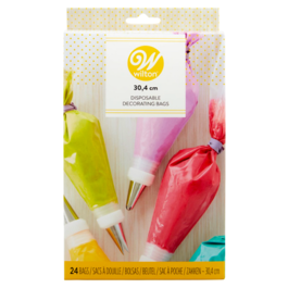 WILTON DISPOSABLE PIPING BAGS - 30 CM  (24 U)