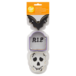 WILTON CUTTER SET - BAT / SKULL / GRAVESTONE