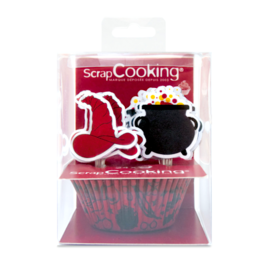 SCRAPCOOKING CUPCAKE CAPSULES + TOPPERS SET - HALLOWEEN